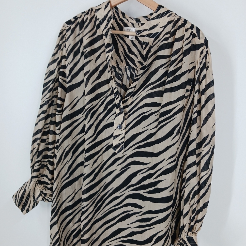 Banana Republic Ramie Zebra Print Dress - Picture 3 of 9